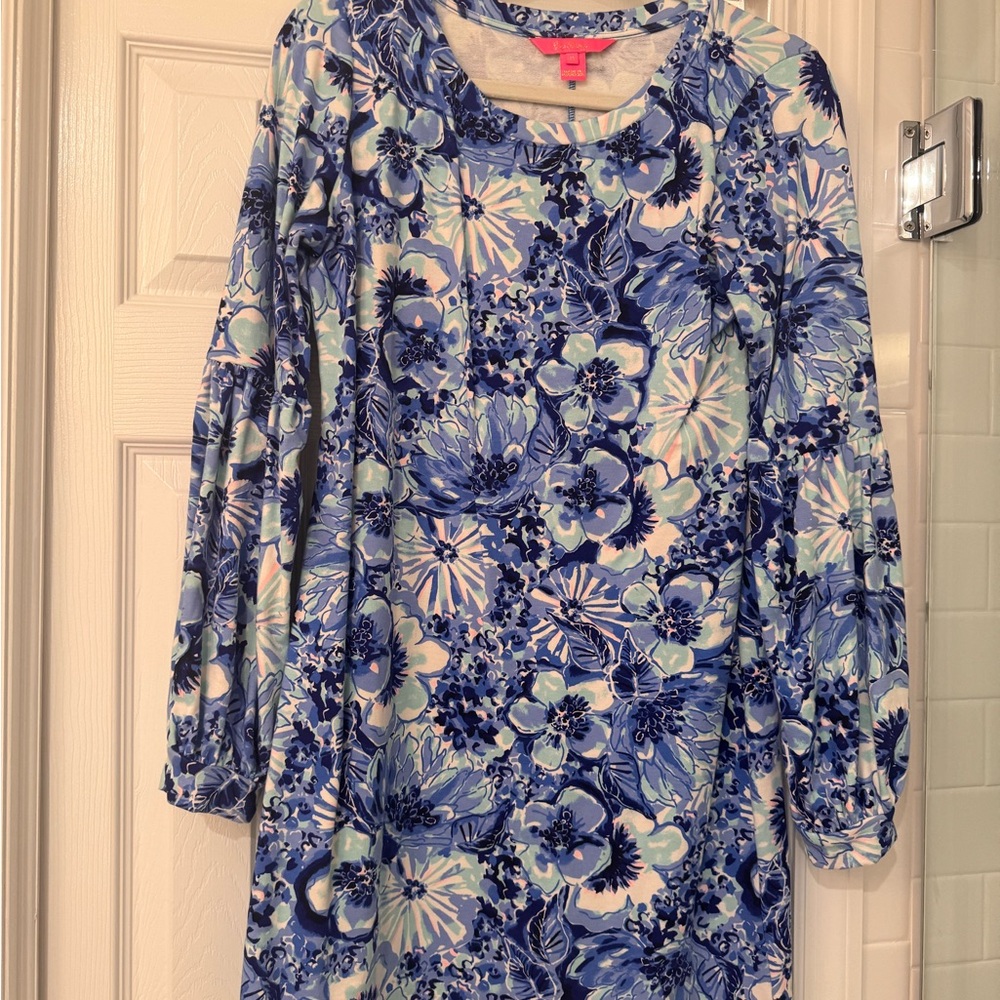 Lilly Pulitzer Blue and White Patterned Dress